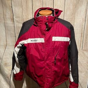 Mens Columbia Red and Black Jacket size XL
